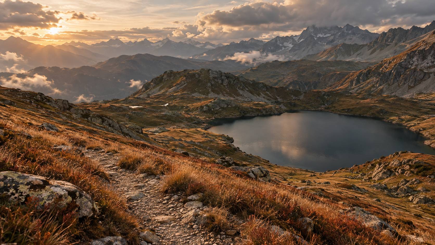 Illustration éditoriale du sujet : Beaufortain : lacs, cols et randonnées du massif savoyard