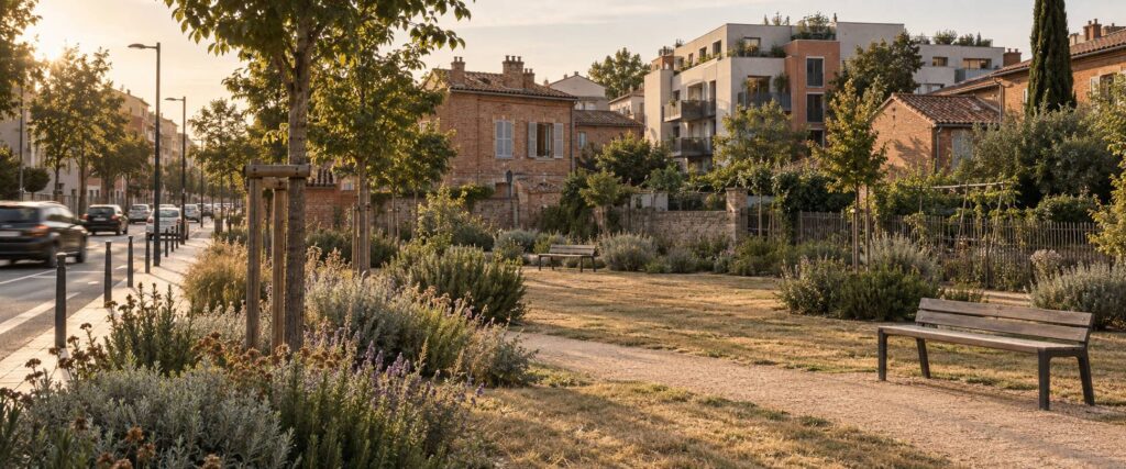 Illustration éditoriale du sujet : Croix-Daurade à Toulouse : quartier, histoire et espaces verts
