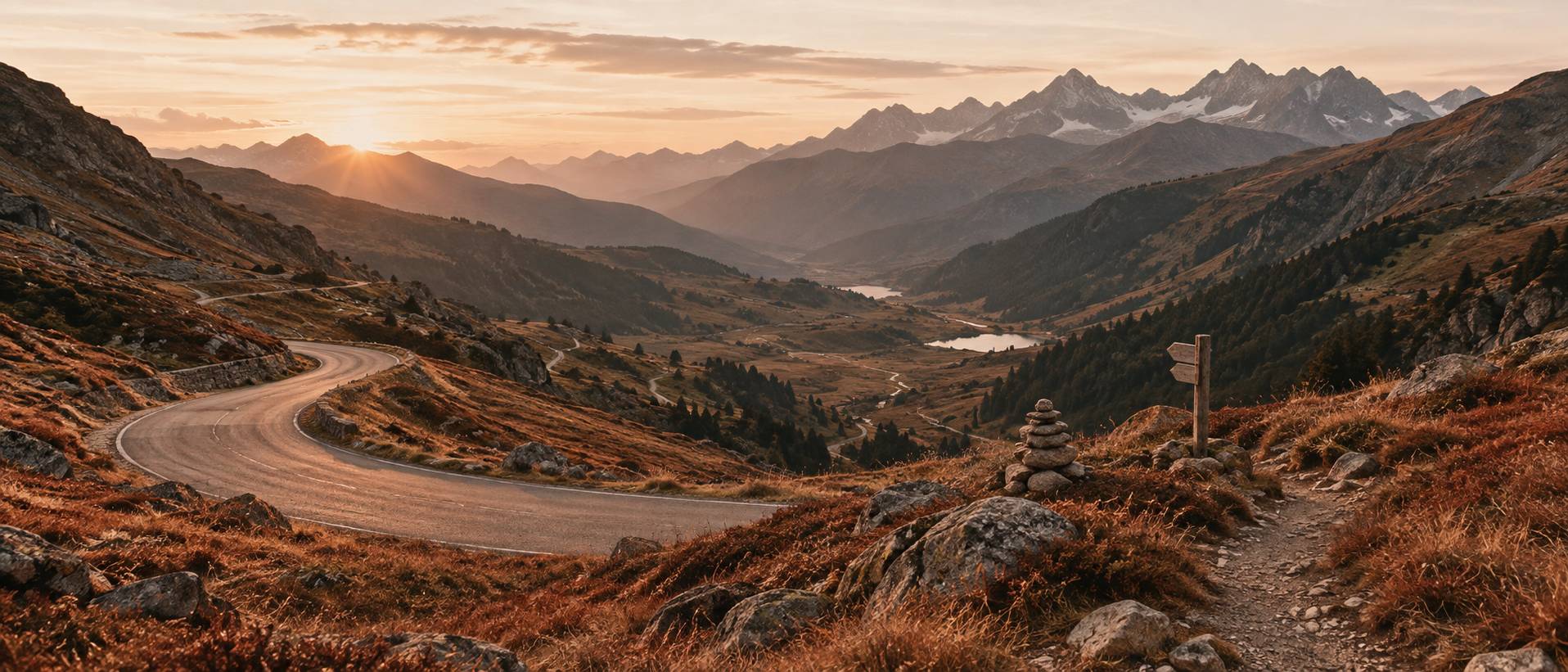 Illustration éditoriale du sujet : Hautes-Pyrénées : massifs, cols et itinéraires du département
