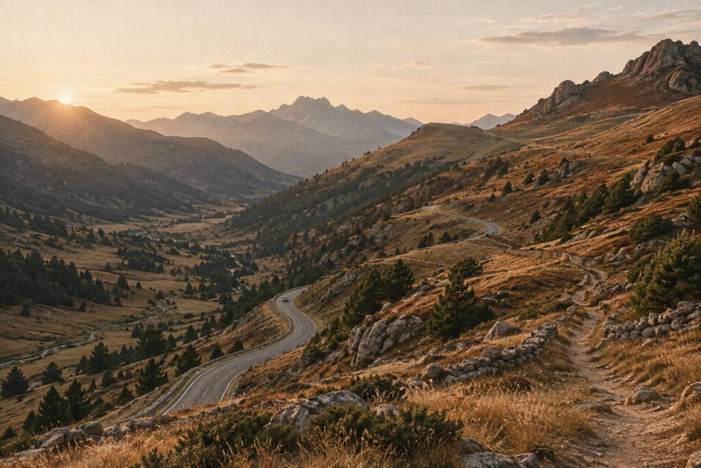 Illustration éditoriale du sujet : Hautes-Pyrénées : massifs, cols et itinéraires du département