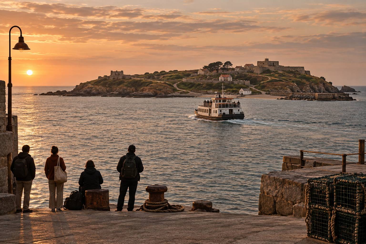 Illustration éditoriale du sujet : Île d'Aix : accès, tour de l'île à pied et sites à voir